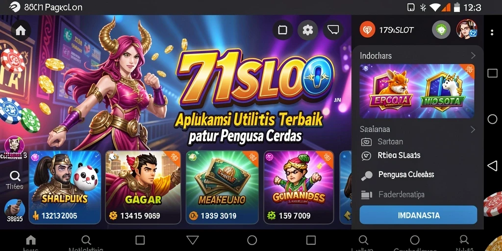 Tampilan utama 171SLOT dengan fitur Utility yang memudahkan pengguna.
