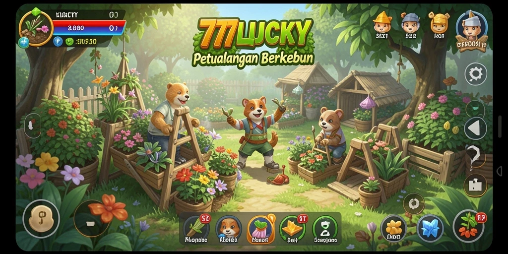 Tampilan menarik dari pertanian yang sedang berkembang di 777LUCKY.