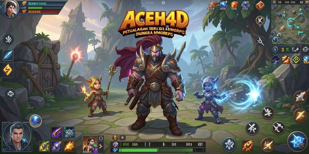 Screenshot gameplay ACEH4D menampilkan petualangan MMORPG yang mendebarkan.