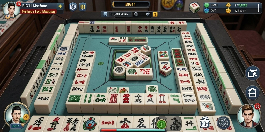 Screenshot BIG11 menampilkan gameplay Mahjong yang seru dan menantang.