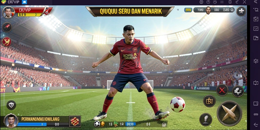 Tampilan gameplay menarik dalam permainan QiuQiu CR7VIP.