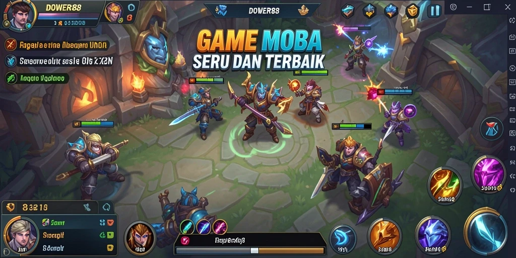 Gameplay DOWER88 yang seru dan kompetitif.