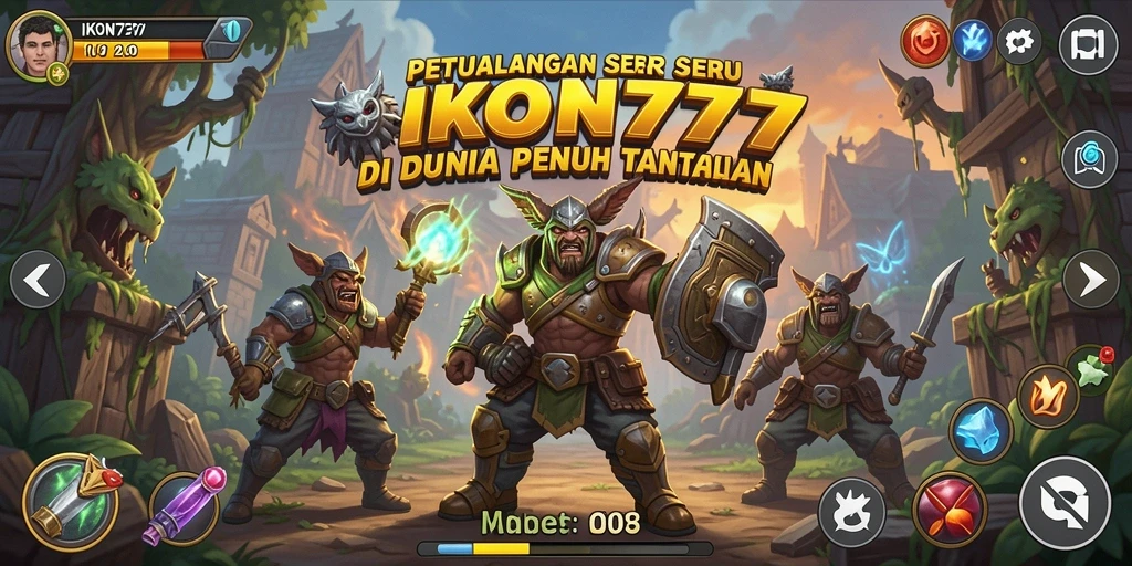 Screenshot utama menunjukkan aksi mendebarkan dalam permainan petualangan.