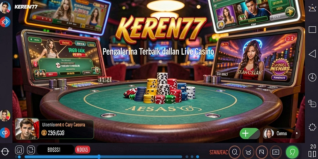 Tampilan gameplay Live Casino yang mengasyikkan di KEREN77.