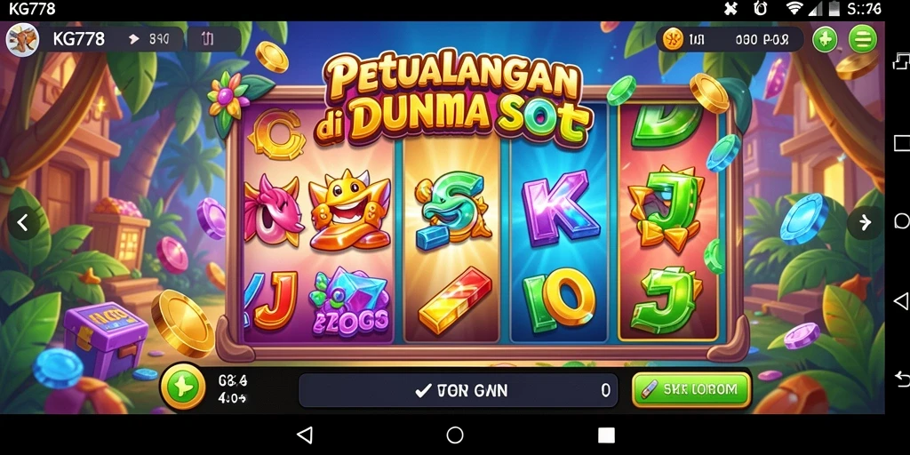 Tampilan menarik dari gameplay Slot KG778 yang penuh warna.