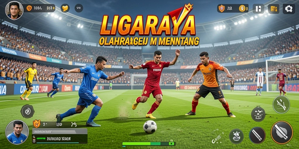 Gameplay menarik dari LIGARAYA menunjukkan aksi olahraga yang mendebarkan.
