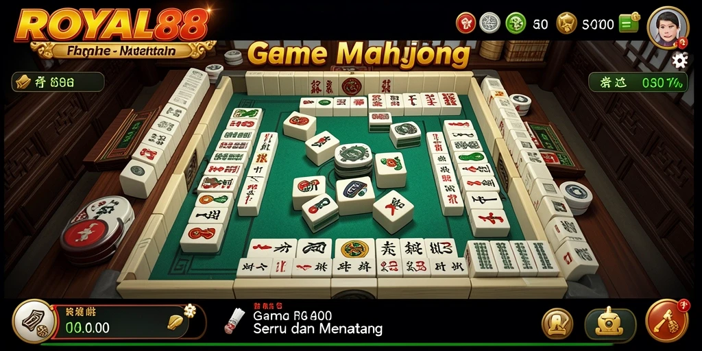 Tampilan gameplay Mahjong yang seru dan menantang di ROYAL88.