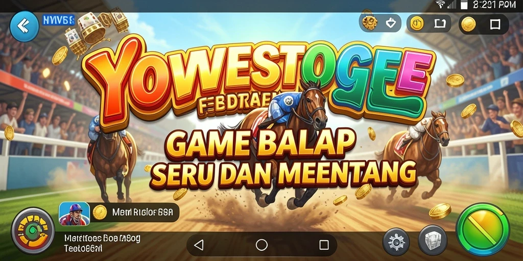 Tangkapan layar YOWESTOGEL menampilkan aksi balap yang seru dan penuh adrenalin.